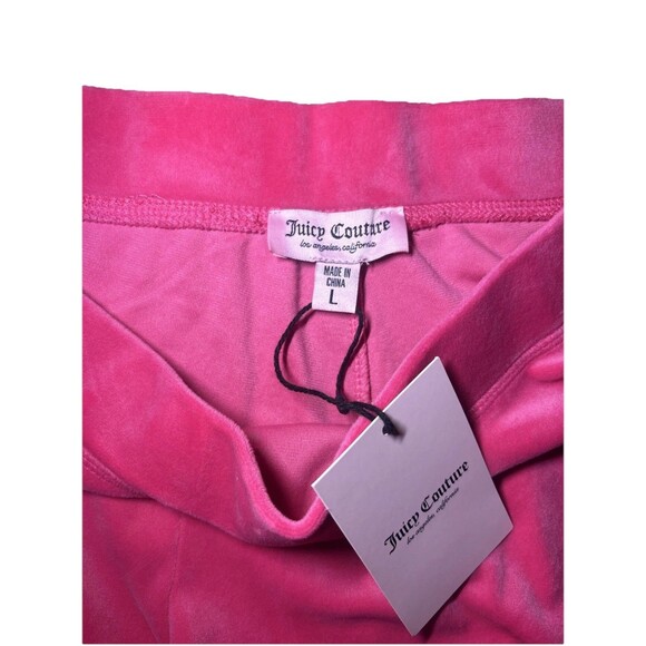 Juicy Couture Large OG Big Bling Hot Pink Velour Track Pants NWT - Picture 4 of 10